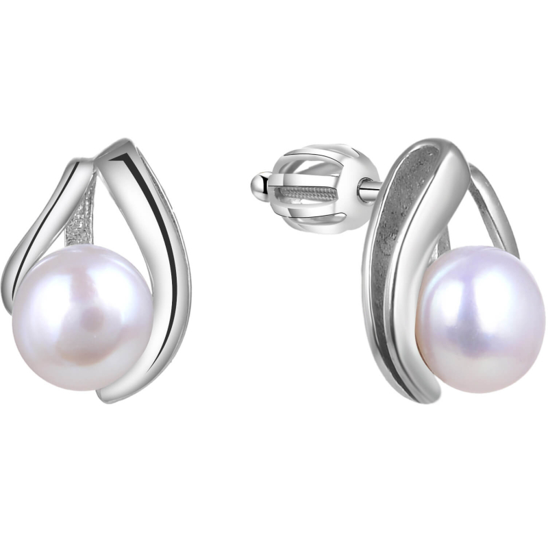 Stříbrné náušnice s pravou perlou TAGUP1665PS Beneto Stříbrné náušnice s pravou perlou TAGUP1665PS Beneto