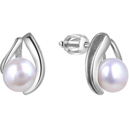 Stříbrné náušnice s pravou perlou TAGUP1665PS Beneto