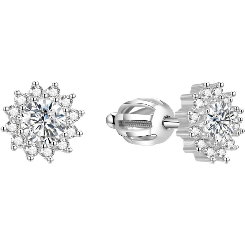 Stříbrné náušnice se zirkony AGUP1607S Beneto