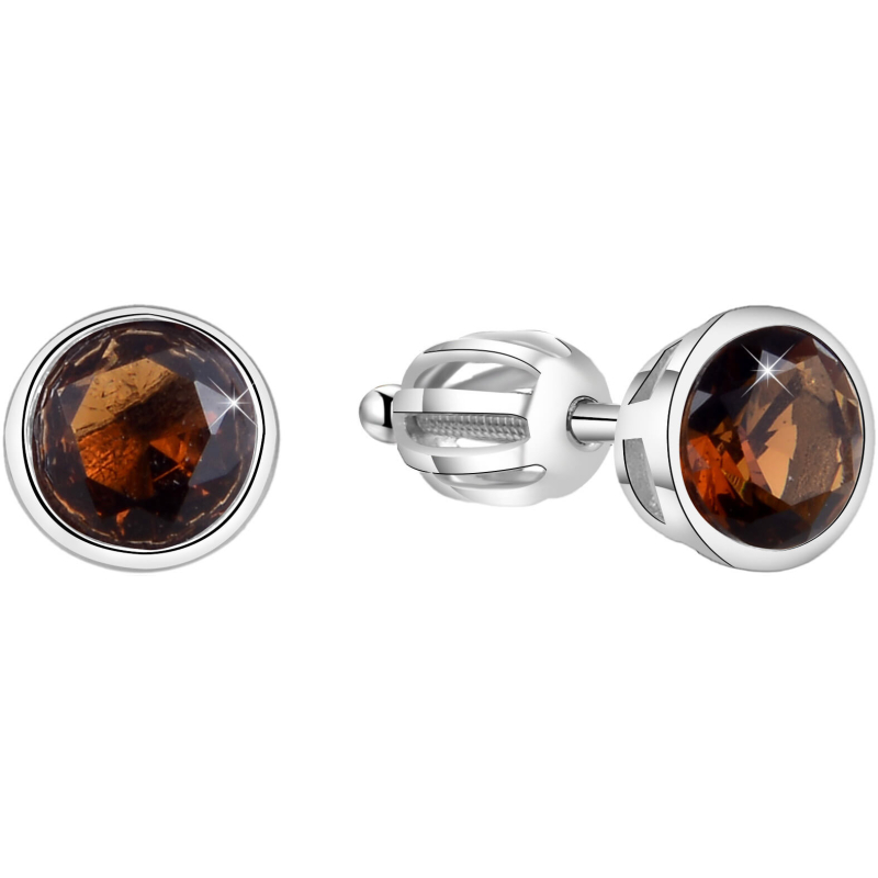 Stříbrné náušnice s třpytivým zirkonem AGUP1715S Beneto