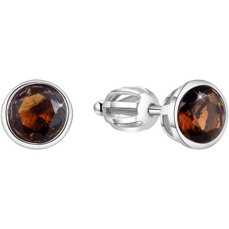 Stříbrné náušnice s třpytivým zirkonem AGUP1715S Beneto