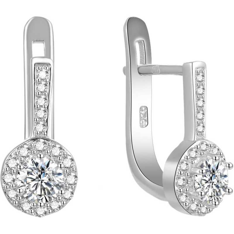 Stříbrné náušnice s krystaly AGUC1835 Beneto