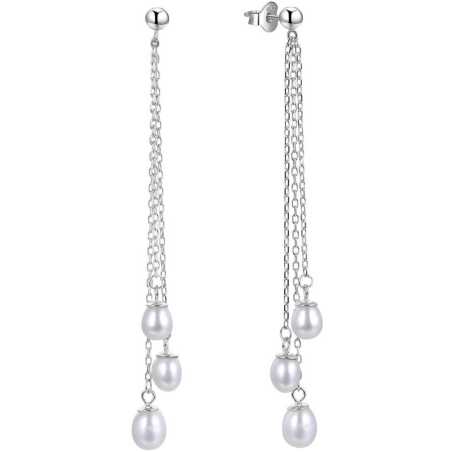 Stříbrné náušnice s perlami AGUP1841P Beneto