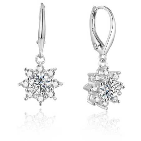 Stříbrné třpytivé náušnice AGUC1842 Beneto