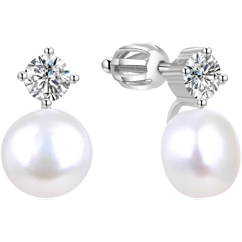 Stříbrné náušnice s pravou perlou TAGUP1649PS Beneto