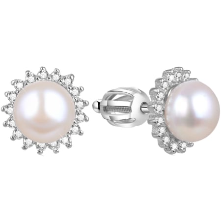 Stříbrné náušnice s pravou perlou AGUP1656PS Beneto