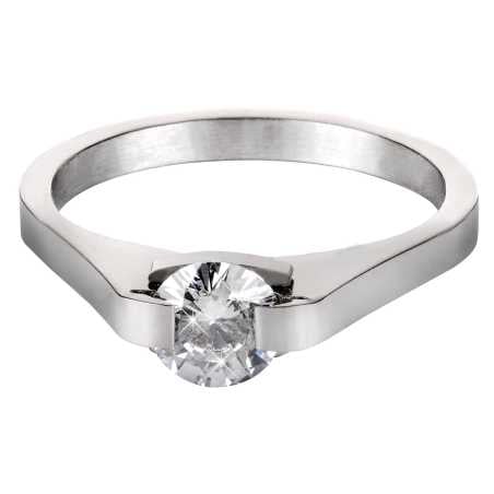 Ocelový prsten s krystalem KRS-088 Troli / Obvod: 59 mm - 59 mm