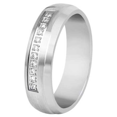 Dámský prsten z oceli s krystaly SPD03 Beneto Exclusive / Obvod: 61 mm - 61 mm