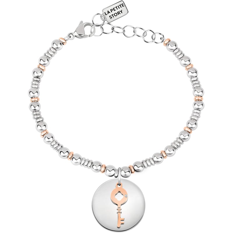 Bicolor náramek s ozdobou Klíček LPS05APY10 La Petite Story