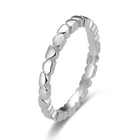 Stříbrný prsten se srdíčky AGG344 Beneto / Obvod: 52 mm - 52 mm