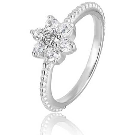 Stříbrný prsten s kytičkou AGG211 Beneto / Obvod: 56 mm - 56 mm