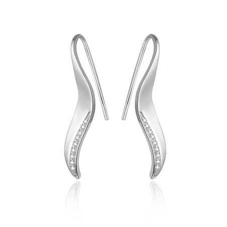 Stříbrné náušnice se zirkony AGUV1966 Beneto