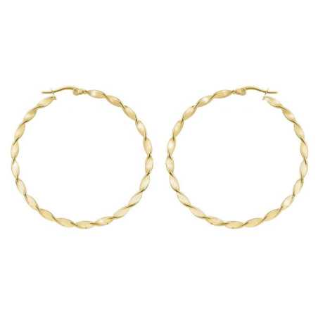 Kruhové pozlacené náušnice 2 / 5 cm Troli / Průměr: 3 cm - 2 - 5 cm