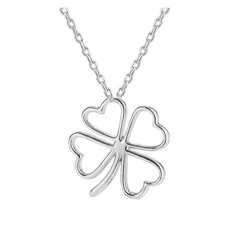 Stříbrný náhrdelník se čtyřlístkem AGS780/47 (řetízek, přívěsek) Beneto Stříbrný náhrdelník se čtyřlístkem AGS780/47 (řetízek, přívěsek) Beneto