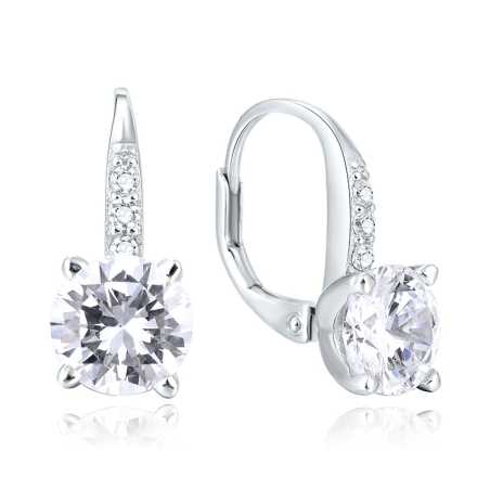 Stříbrné náušnice se zirkony AGUC1959 Beneto