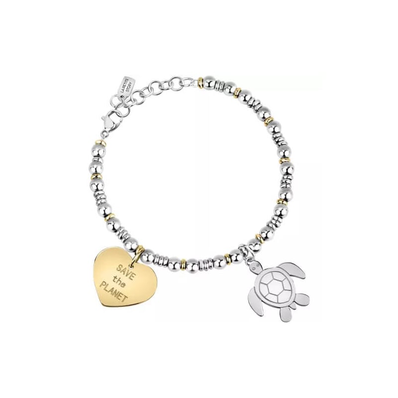 Ocelový náramek s přívěsky Save the Planet LPS05ATA08 La Petite Story Ocelový náramek s přívěsky Save the Planet LPS05ATA08 La Petite Story