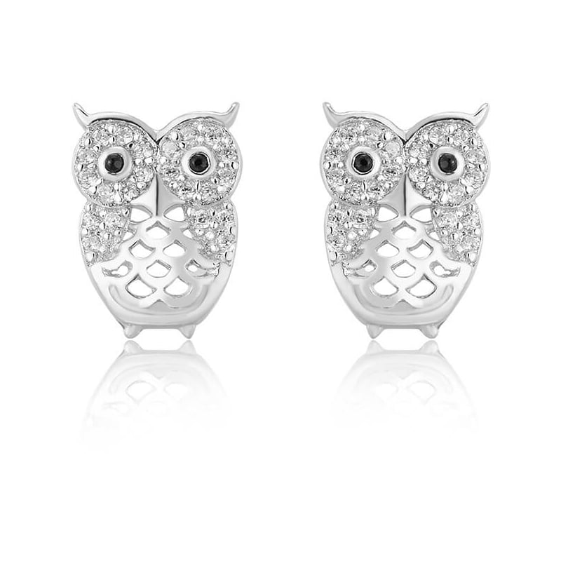 Stříbrné náušnice Sovičky AGUP1200 Beneto Stříbrné náušnice Sovičky AGUP1200 Beneto