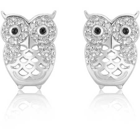 Stříbrné náušnice Sovičky AGUP1200 Beneto