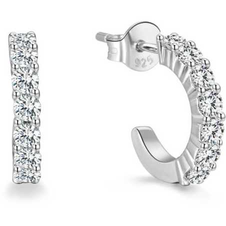 Kruhové stříbrné náušnice AGUP1169 Beneto