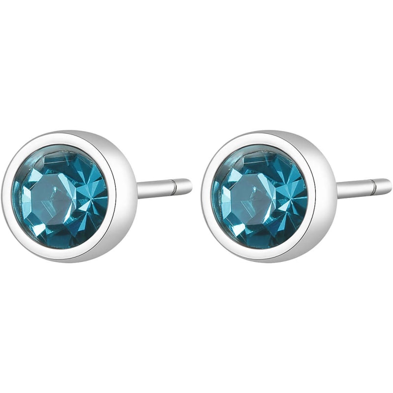 Ocelové náušnice s krystaly CLICK SCK25 S Agapo