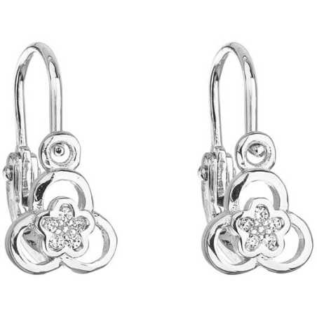 Stříbrné dětské náušnice se zirkonem 11171.1 Evolution Group
