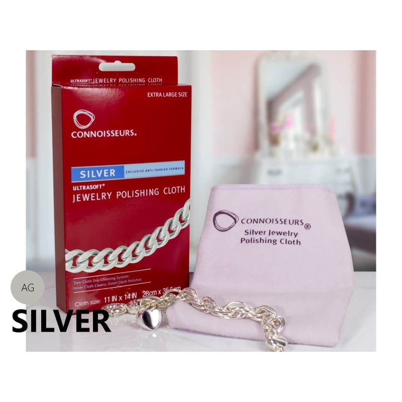Čisticí utěrka pro stříbrné šperky CONNOISSEURS CN-1031/AG Jk Box