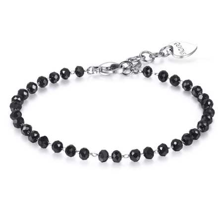 Náramek s černými korálky Happy SHAC49 S Agapo