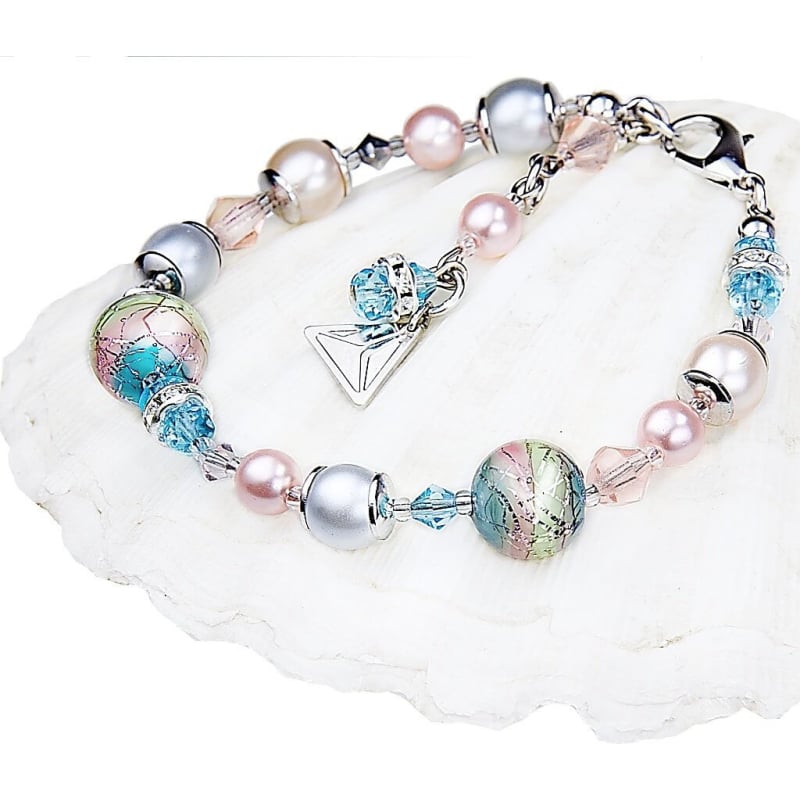 Něžný náramek Sweet Childhood s perlami Lampglas s ryzím stříbrem BP22 Lampglas Něžný náramek Sweet Childhood s perlami Lampglas s ryzím stříbrem BP22 Lampglas