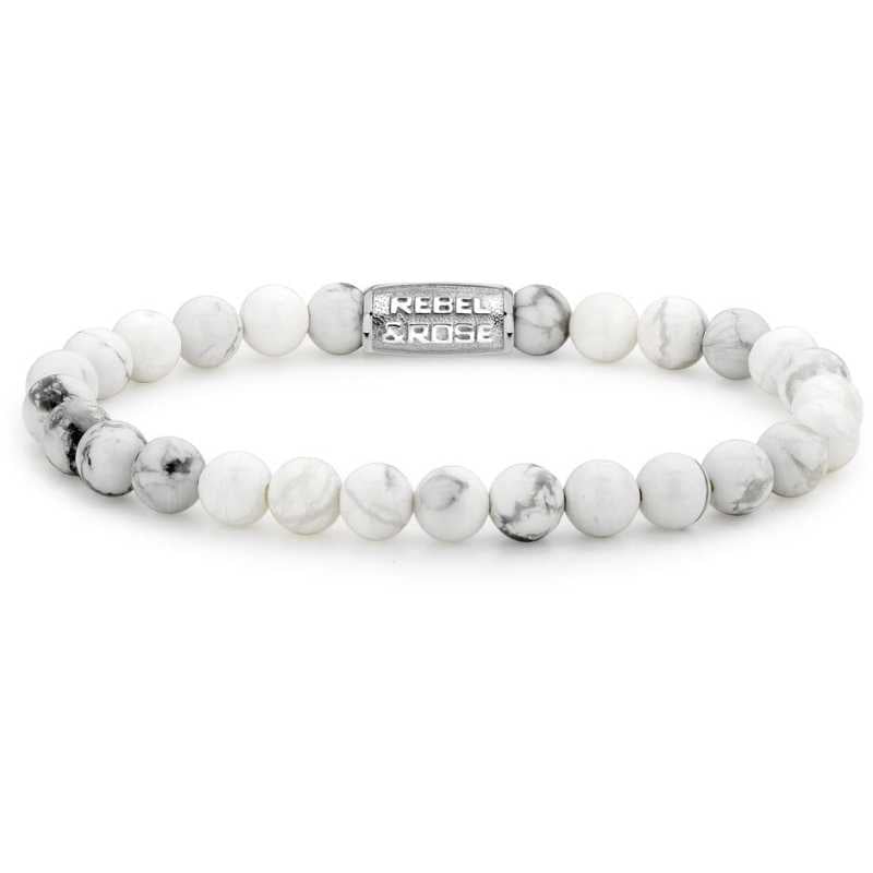 Korálkový náramek Virgin White RR-60016-S Rebel&Rose / Rozměr: 15 cm - XS Korálkový náramek Virgin White RR-60016-S Rebel&Rose / Rozměr: 15 cm - XS