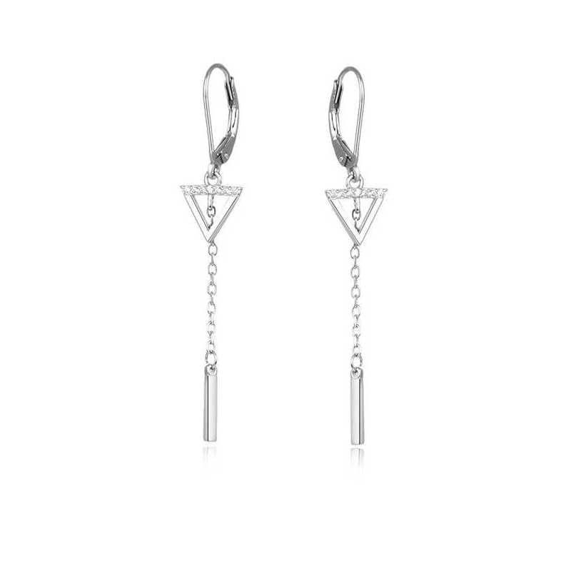 Stříbrné náušnice se zirkony AGUC1975 Beneto