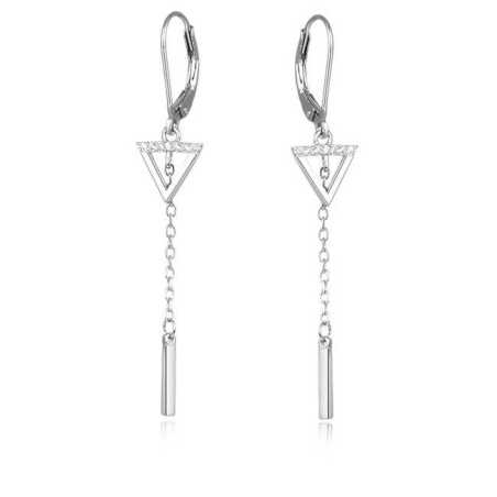 Stříbrné náušnice se zirkony AGUC1975 Beneto