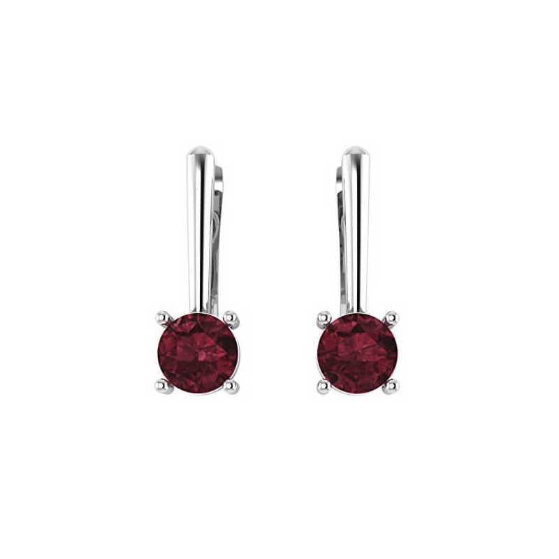 Stříbrné náušnice s granáty GRAAGUC1935 Beneto Exclusive