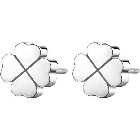 Jemné ocelové náušnice čtyřlístky CLICK SCK64 S Agapo