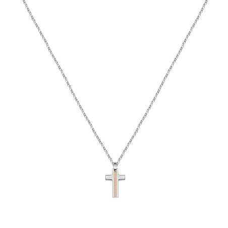 Pánský ocelový náhrdelník s křížkem Motown SALS44 Morellato