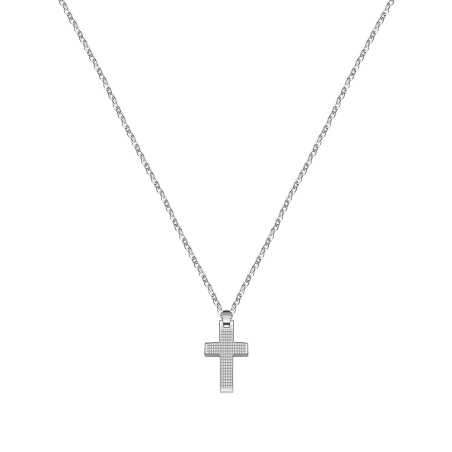 Pánský ocelový náhrdelník s křížkem Motown SALS45 Morellato