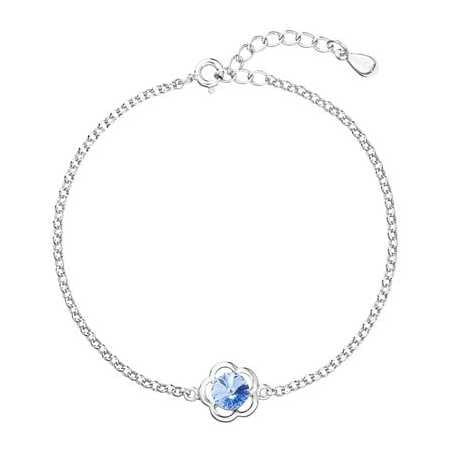 Stříbrný náramek s krystalem Swarovski 33117.3 Lt. Sapphire Evolution Group