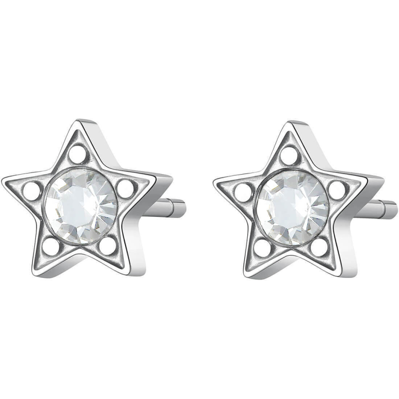 Elegantní ocelové náušnice s čirými krystaly CLICK SCK46 S Agapo Elegantní ocelové náušnice s čirými krystaly CLICK SCK46 S Agapo