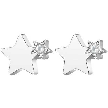 Elegantní ocelové náušnice s krystaly CLICK SCK45 S Agapo