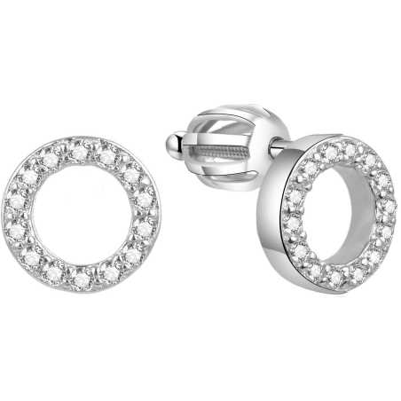 Stříbrné třpytivé náušnice AGUP1461S Beneto