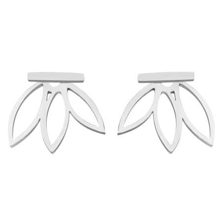 Ocelové designové náušnice 2v1 Troli