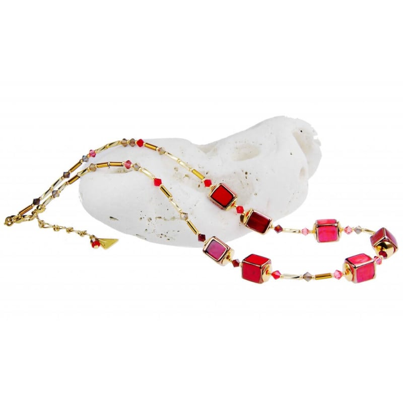 Originální náhrdelník Strawberry Cocktail z perel Lampglas NCU1 Lampglas