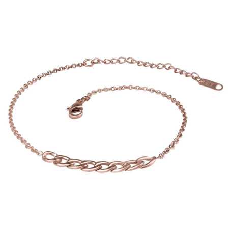 Růžově zlacený náramek na nohu Troli