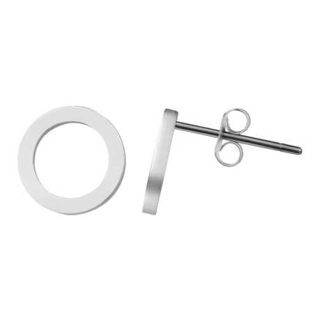 Jednoduché ocelové náušnice Kroužky Troli