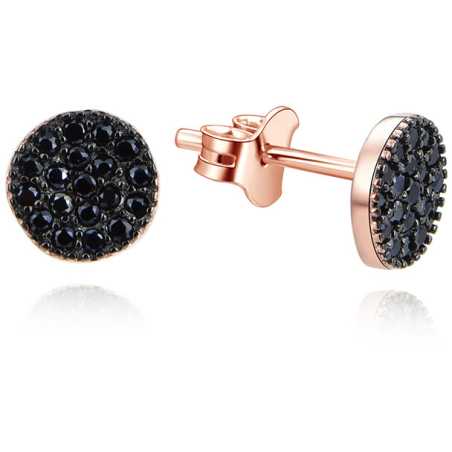 Magické bronzové náušnice ze stříbra se zirkony AGUP2246-ROSE Beneto