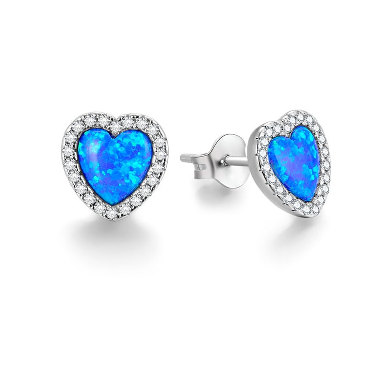 Zamilované náušnice se syntetickými opály AGUP2258 Beneto