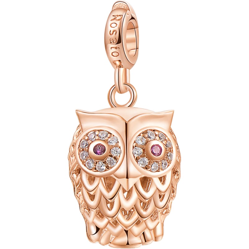Bronzový přívěsek Sovička se zirkony Storie RZ002 Rosato