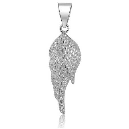 Stříbrný přívěsek se zirkony Andělské křídlo AGH594 Beneto