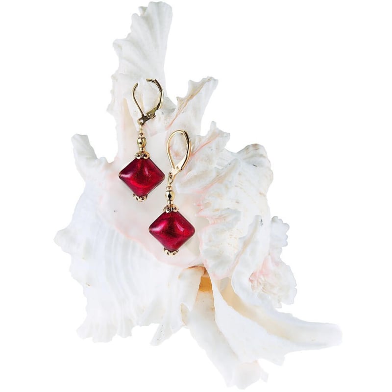 Skvostné náušnice Indian Summer s 24karátovým zlatem v perlách Lampglas ERO6 Lampglas