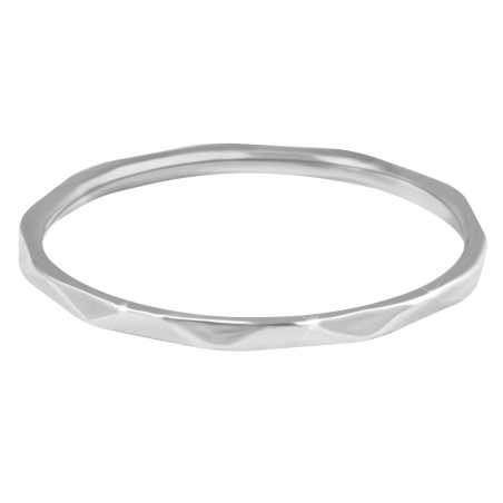 Minimalistický ocelový prsten s jemným designem Silver Troli / Obvod: 52 mm - 52 mm