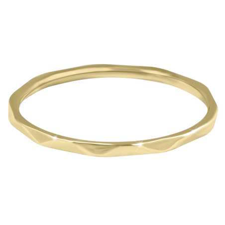 Minimalistický pozlacený prsten s jemným designem Gold Troli / Obvod: 54 mm - 54 mm